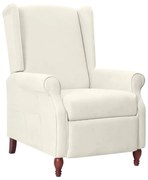 vidaXL Fauteuil verstelbaar microvezelstof beige