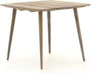 Tuin eettafel ROUGH | Vierkant  | Tuintafel Teakhout | 90x90cm | 4 personen | Kees Smit Tuinmeubelen