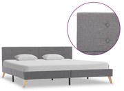 vidaXL Bedframe stof lichtgrijs 180x200 cm