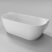 Lambini Designs Mahina half vrijstaand ligbad acryl 180x80cm wit mat