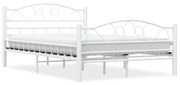 vidaXL Bedframe metaal wit 120x200 cm