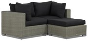 Chaise Loungeset 2 personen Wicker Grijs Garden Collections Toronto