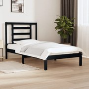 vidaXL Bedframe massief grenenhout zwart 90x190 cm 3FT Single