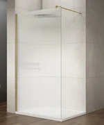 Saniclear Ridge inloopdouche 110x200cm ribbelglas geborsteld messing