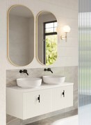 Muebles Ezra badmeubel ribbelfront 120cm wit mat met wit toppaneel zonder waskom