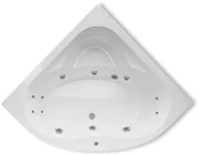 Lambini Designs Palermo bubbelbad 145x145cm elektronisch 6+4+2 hydrojets chroom