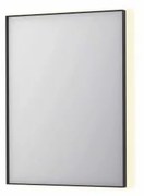INK SP32 spiegel - 60x4x80cm rechthoek in stalen kader incl indir LED - verwarming - color changing - dimbaar en schakelaar - mat zwart 8410020