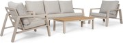 Stoel en Bank Loungeset 5 personen Aluminium Zand/Beige Lifestyle Garden Furniture Melone