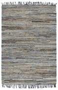 vidaXL Vloerkleed chindi handgeweven 120x170 cm denim jute meerkleurig