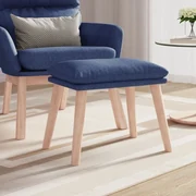 vidaXL Voetenbank 45x29,5x39 cm stof blauw