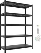 VEVOR zwaar uitgevoerde opbergkast 1230x522x1813mm, draagvermogen 1360,8kg, stalen frame en 5 verstelbare planken, modulaire opbergkast te gebruiken als werkbank, flexibele metalen opbergkast voor kelder, garage of werkplaats