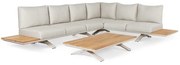 Stockholm hoek loungeset 3 delig camel sand naturel mixed weave SUNS