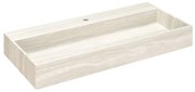 Saniclear White Travertin marmer wastafel 100x46cm met kraangat