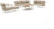 + 15% kassakorting | Stoel-bank loungeset Apple Bee | 6 personen | Loungeset Grijs | Wicker (vlechtwerk) | Kees Smit Tuinmeubelen