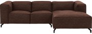 Goossens Bank Calvin bruin, micro leer, 2-zits, modern design