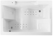Lambini Designs Puglia bubbelbad 180x120cm elektronisch met 12 aerojets RVS