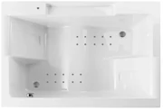 Lambini Designs Puglia bubbelbad 180x120cm elektronisch met 12 aerojets RVS