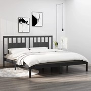 vidaXL Bedframe massief hout grijs 180x200 cm 6FT Super King