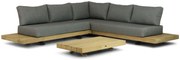 Hoek loungeset 5 personen Teak Taupe  Santika Furniture Santika