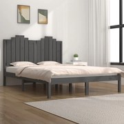 vidaXL Bedframe massief grenenhout grijs 150x200 cm 5FT King Size