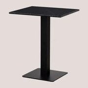 Vierkante Bar Tafel Van Livanto Marmer Zwart Marquina-marmer & ↔︎ 60 Cm & Zwart - Sklum