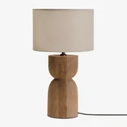 Diniz Mangohouten Tafellamp ↑30 Cm & Licht Taupe Grijs Ø30 Cm - ↑25 Cm Arlina - Sklum