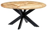 vidaXL Eettafel rond 150x76 cm massief mangohout