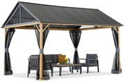 Teramo metalen tuinhuisje met klamboe 3x4 Tuinpunt