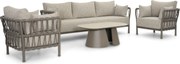 Stoel en Bank Loungeset 5 personen Rope Taupe  Santika Furniture Santika