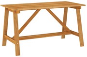 vidaXL Tuintafel 140x70x73,5 cm massief acaciahout