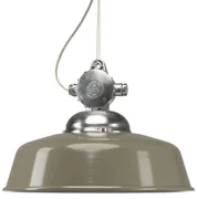 Hanglamp aan ketting Detroit Retro aluminium met Taupe deksel