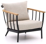 Lounge tuinstoel | Apple Bee Condor | Textileen | Natural Teak/Taupe/Zwart | Kees Smit Tuinmeubelen