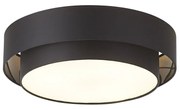 Moderne plafonnière zwart 50cm 3-lichts - Drum Duo