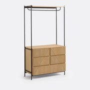 Dressingmodule, kledingrek en 5 lades, Lodge