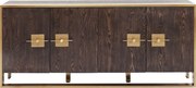 Kare Design Osaka Dressoir Messing En Donker Hout - 180x40x80cm.