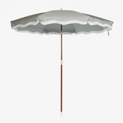 Parasol Ø230 Cm In Stof En Aluminium Jarko Groen – Khaki - Sklum