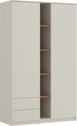 Kledingkast Ferferu 106, Eiken, Kasjmier, 205x120x60cm, 122.8 kg, Kledingkast deuren: Met scharnieren