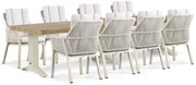 Tuinset 8 personen 330 cm Aluminium/rope Taupe Lifestyle Garden Furniture Verona/Superior