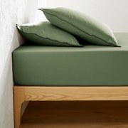 Hoeslaken van 118-draden gewassen katoensatijn, Victor uni