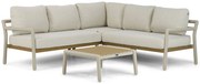 Hoek loungeset 5 personen Aluminium Taupe Santika Furniture Santika
