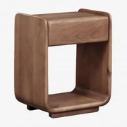 Set Van 2 Rechthoekige Nachtkastjes Met Lades, 40x30 Cm, In Tinsley-hout Donker Acaciabruin - Sklum