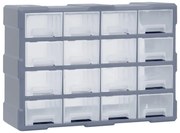 vidaXL Organiser met 16 medium lades 52x16x37 cm