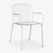 Pack Van 2 Tuinstoelen Met Armleuningen Van Staal Anerina Gardenia Wit - Sklum