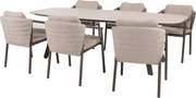 Manolo Barolo dining tuinset 240x103xH75 cm 7 delig keramiek terre Taste 4SO