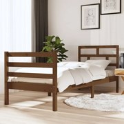 vidaXL Bedframe massief hout honingbruin 75x190 cm 2FT6 small single