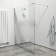 Marenza Bellini Inloopdouche - 160x200cm - veiligheidsglas - helder glas - matte band - anti kalk - chroom WR160-C/NFF