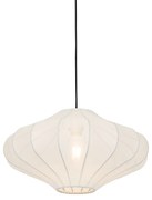 Stoffen Design hanglamp wit 50 cm - Plu Design E27 rond Binnenverlichting Lamp