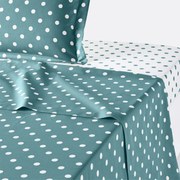 Laken in zuiver katoen met stiippenprint, Clarisse