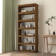 vidaXL Boekenkast/kamerscherm 80x30x199,5 cm grenenhout honingbruin