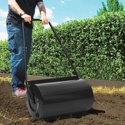 vidaXL Gazonroller 43 L 57 cm zwart